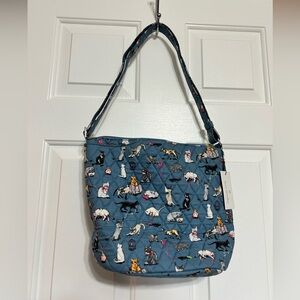 Vera Bradley~Cat’s Meow~Bucket Crossbody Purse Shoulder Bag NWT
